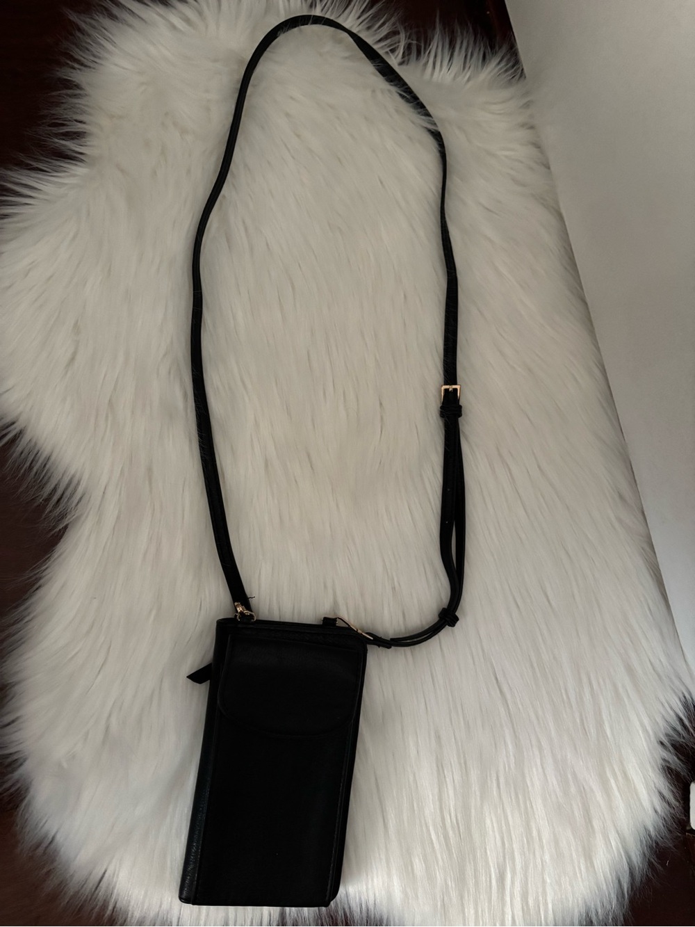 Slim Black Crossbody Phone Bag